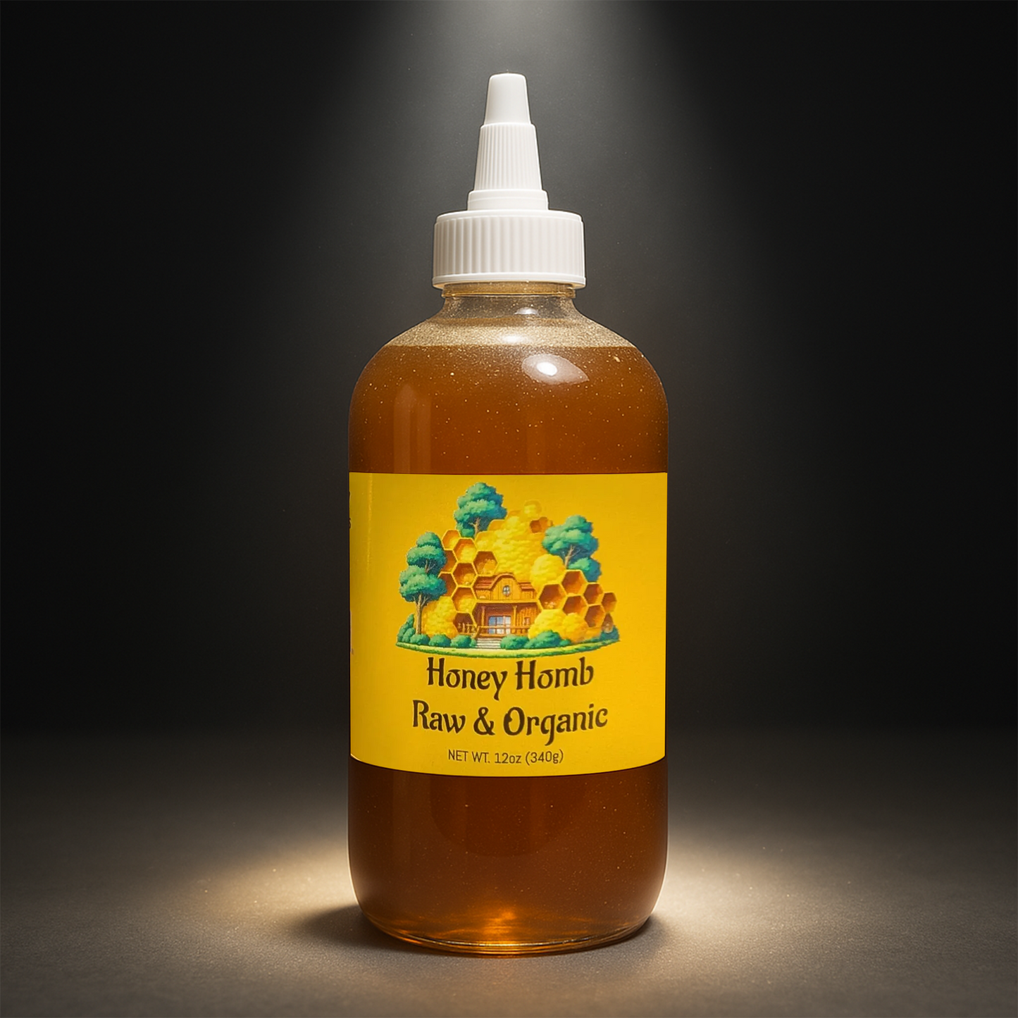 12oz Squeeze Bottle Organic Honey