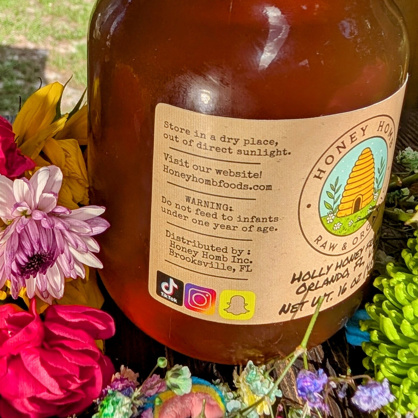 16oz FL Holly Honey