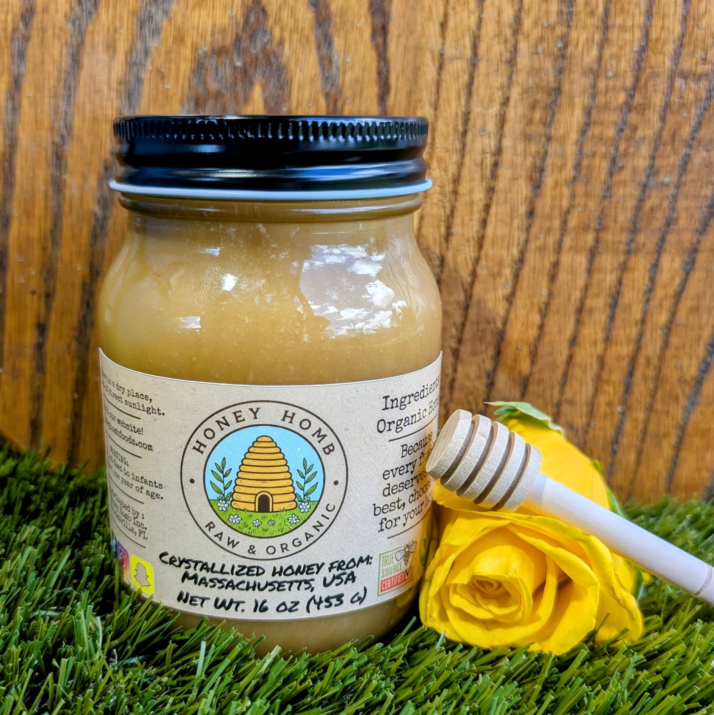 16oz Crystallized Massachusetts Honey