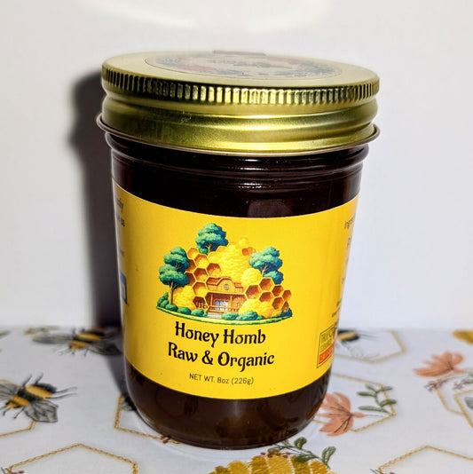 8oz. Glass Jar ~ Organic Honey