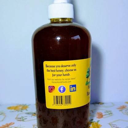 12oz Squeeze Bottle ~ Organic Honey